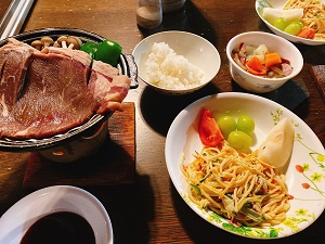 ステーキな夕食